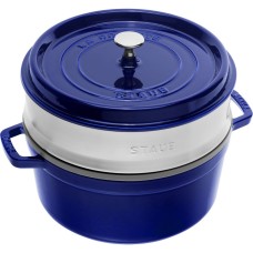 Garnek żeliwny Staub La Cocotte 5.2 ltr niebieski do duszenia i pieczenia