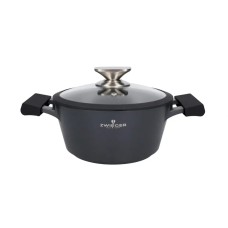 Garnek ZWIEGER BLACK STONE 20cm 2L z pokrywką do gotowania codziennego