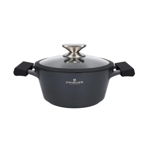 Garnek ZWIEGER BLACK STONE 20cm 2L z pokrywką do gotowania codziennego