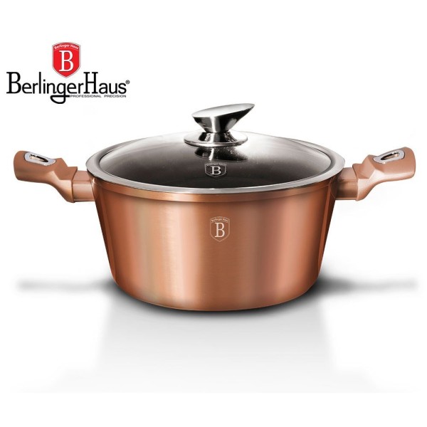 Garnek Berlinger Haus BH-6194 8L 30cm Metallic Rose Gold do gotowania i duszenia