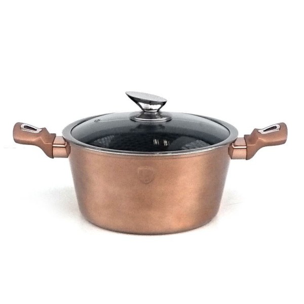Garnek Berlinger Haus BH-6194 8L 30cm Metallic Rose Gold do gotowania i duszenia