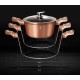 Garnek Berlinger Haus BH-6194 8L 30cm Metallic Rose Gold do gotowania i duszenia