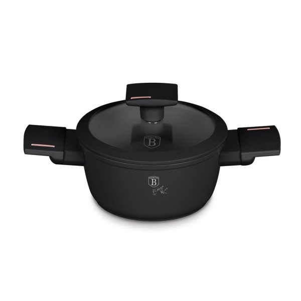 Garnki tradycyjne, BerlingerHaus Monaco BH-8285 — mini garnek 14 cm z pokrywką, Black Rose Collection