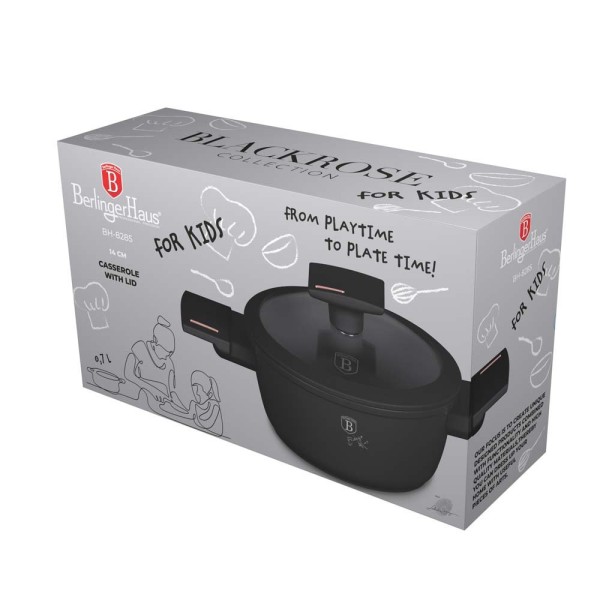 Garnki tradycyjne, BerlingerHaus Monaco BH-8285 — mini garnek 14 cm z pokrywką, Black Rose Collection