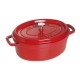 Garnek żeliwny Staub La Cocotte owalny 3,2 l czerwony do duszenia i pieczenia