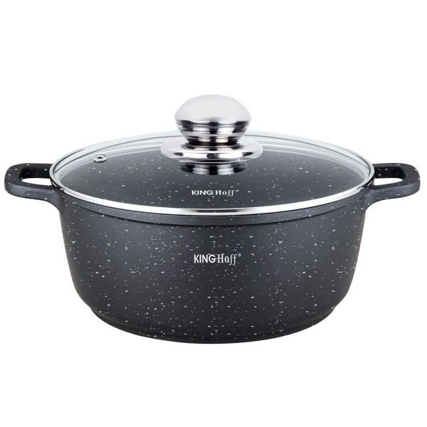 Garnek Kinghoff KH-1597 marmurowy 6,5L 28cm do gotowania dla dużej rodziny