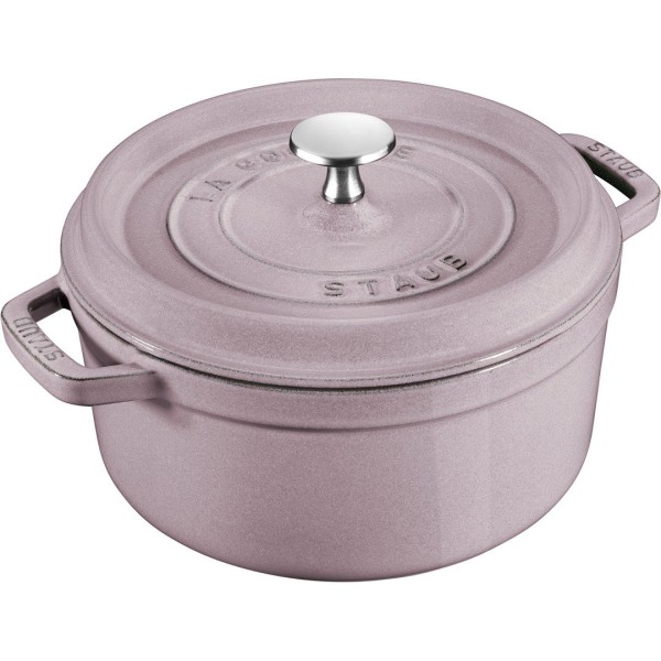 Garnek żeliwny Staub La Cocotte 2.2 l okrągły z motywem kwiatu wiśni do duszenia i pieczenia