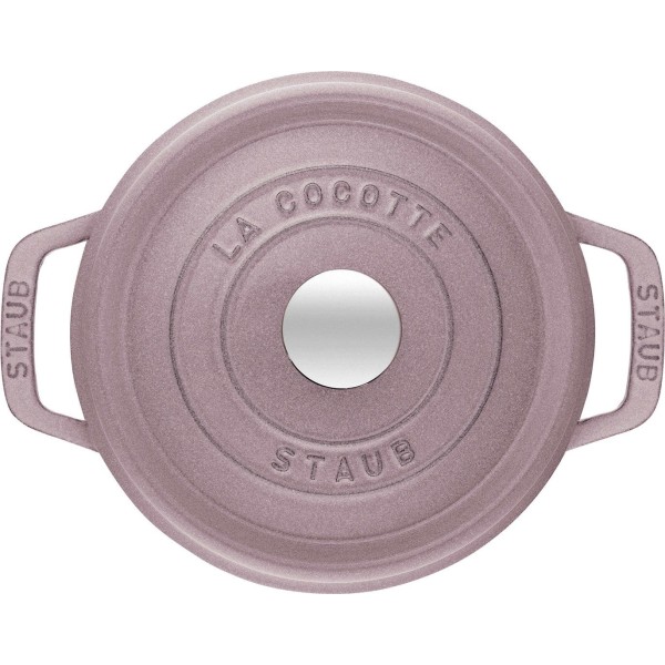 Garnek żeliwny Staub La Cocotte 2.2 l okrągły z motywem kwiatu wiśni do duszenia i pieczenia