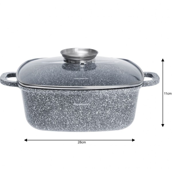 Garnek Klausberg KB-7532 z powłoką marmurową 6.5L 28cm do gotowania i smażenia