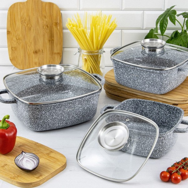 Garnek Klausberg KB-7532 z powłoką marmurową 6.5L 28cm do gotowania i smażenia