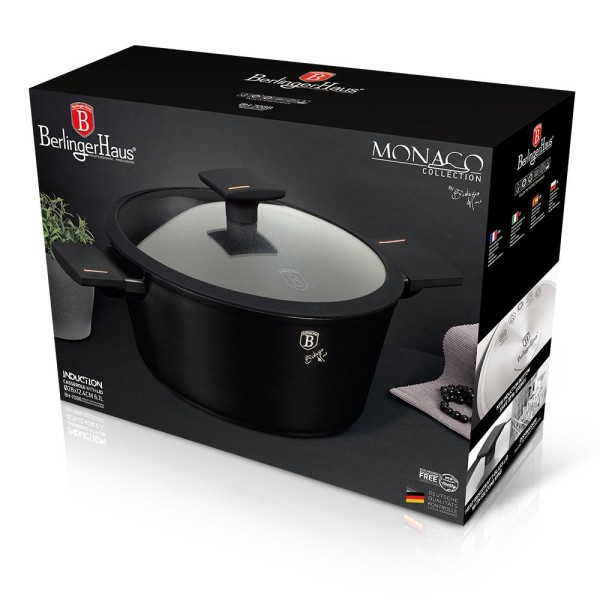 Garnek tradycyjny BerlingerHaus BH-7088 Monaco, 28 cm, powłoka tytanowa (Black Rose)