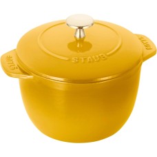 Гарячий посуд Staub La Cocotte Малий круглий глець 16 см, лимонний для приготування дома