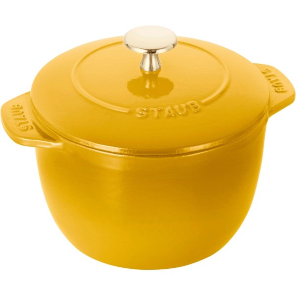 Гарячий посуд Staub La Cocotte Малий круглий глець 16 см, лимонний для приготування дома