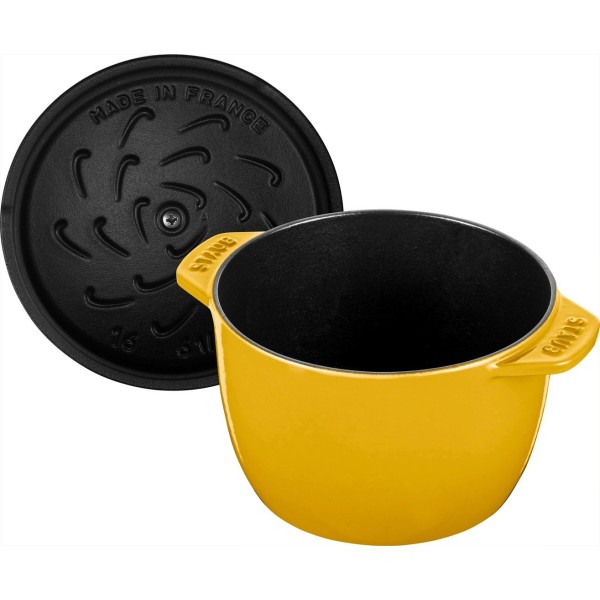 Гарячий посуд Staub La Cocotte Малий круглий глець 16 см, лимонний для приготування дома
