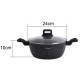 Garnek Klausberg KB-7671 24cm 3,7L z powłoką marmurową do gotowania codziennego