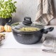 Garnek Klausberg KB-7671 24cm 3,7L z powłoką marmurową do gotowania codziennego