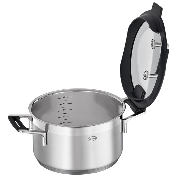 Garnki tradycyjne, RÖSLE Silence Pro garnek wysoki 20 cm, stal nierdzewna