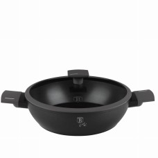Niski garnek Berlinger Haus Antracit BH-8128 z pokrywką 28 cm 3,8 L do gotowania codziennego
