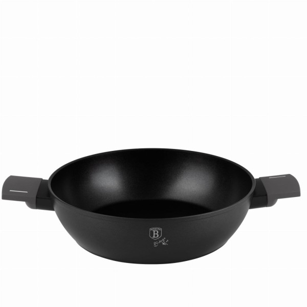 Niski garnek Berlinger Haus Antracit BH-8128 z pokrywką 28 cm 3,8 L do gotowania codziennego