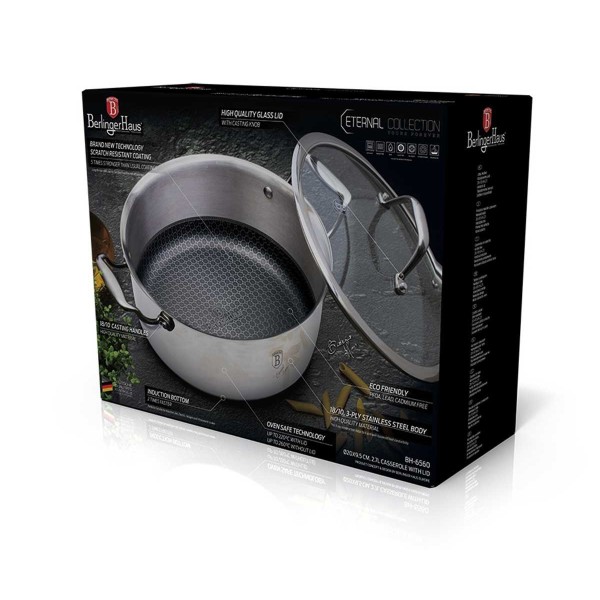 Garnek stalowy Berlinger Haus Eternal Collection BH-7444 20cm 2,7L do gotowania potraw