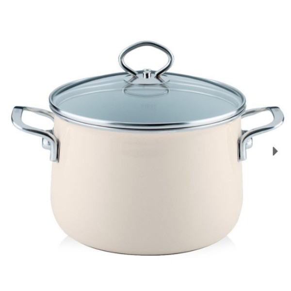 Garnek tradycyjny, Riess Avorio 4,0 l (wysoki, z pokrywą) 20 cm