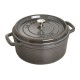 Кухонний чавунний каструля Staub La Cocotte кругла 3,8 л графітова для приготування страв