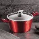 Garnek tradycyjny Berlinger Haus BH-1257 24 cm, 4,1 L, z pokrywką (czerwony)
