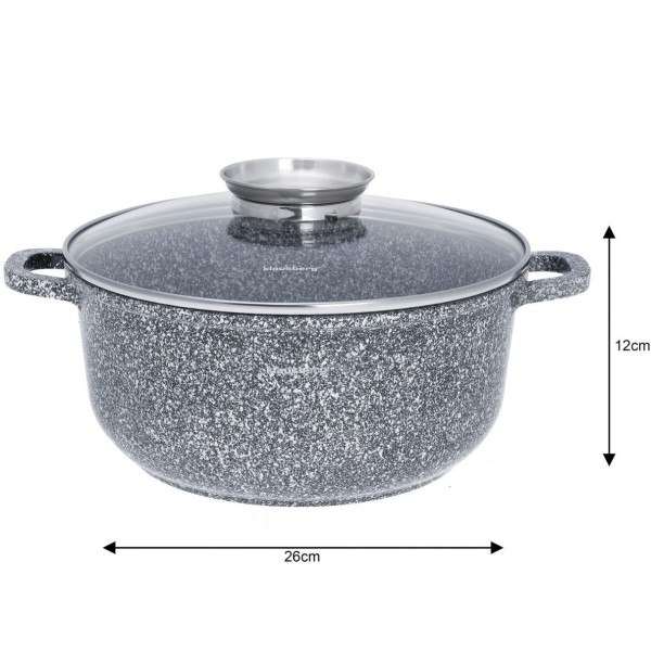 Каструля Klausberg KB-7523 (5.6 л, 26 см, з мармуровим покриттям)