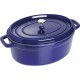 Garnek żeliwny Staub La Cocotte owalny 3,2 l niebieski do duszenia i pieczenia