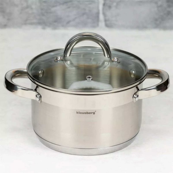Каструля Klausberg KB-7122, 1,5 л, з кришкою — для приготування соусів і гарнірів, діам.16 см