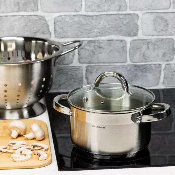 Каструля Klausberg KB-7122, 1,5 л, з кришкою — для приготування соусів і гарнірів, діам.16 см