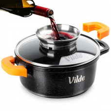 ГРАНІТНИЙ ГОРЩИК 1,2 Л 16 СМ З КРИШКОЮ ТА АРОМАТИЗАТОРОМ TERRUNA 199103