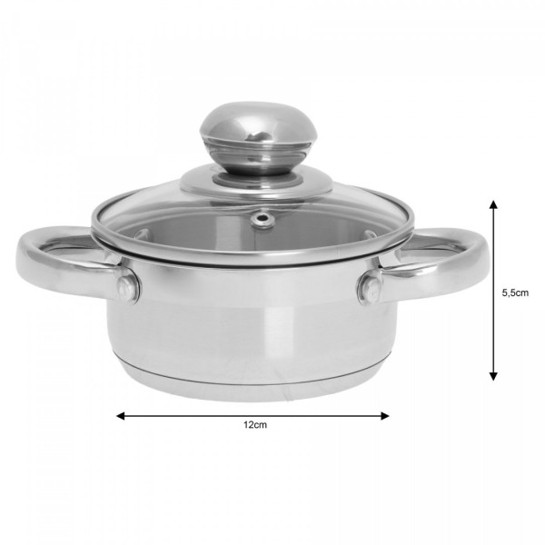 Garnek KiNGHOFF KH-4325 0,5L 12cm do gotowania sosów i drobnych potraw