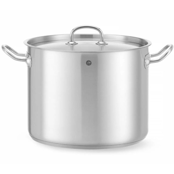 Garnek tradycyjny Hendi 837405 Kitchen Line wysoki 13,5 l z pokrywką śr. 280 mm do kuchni profesjonalnej