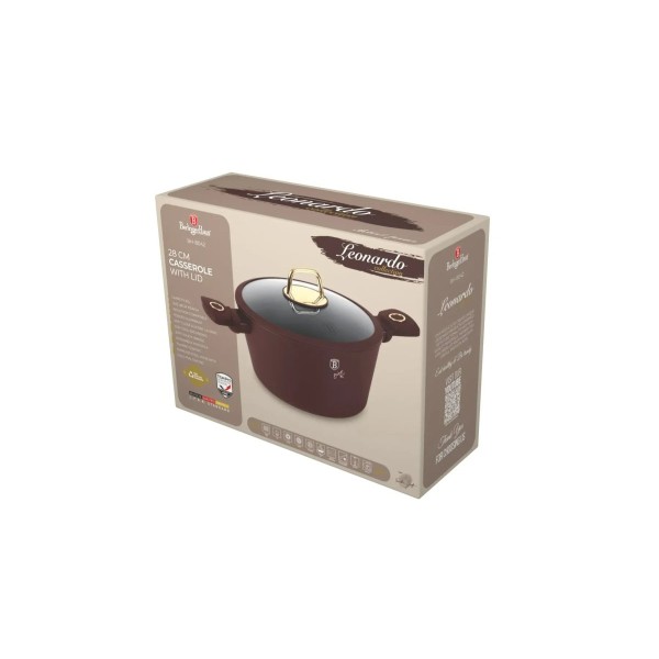 Garnek tradycyjny, BerlingerHaus Leonardo BH-8042, 28 cm z pokrywką