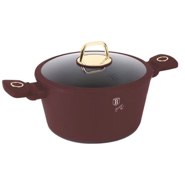 Garnek tradycyjny, BerlingerHaus Leonardo BH-8042, 28 cm z pokrywką