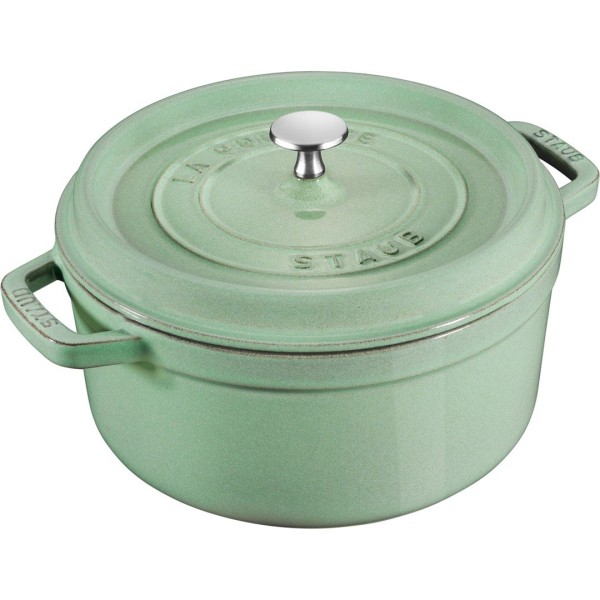 Каструля традиційна Staub La Cocotte кругла 2,2 л м’ятна для готування