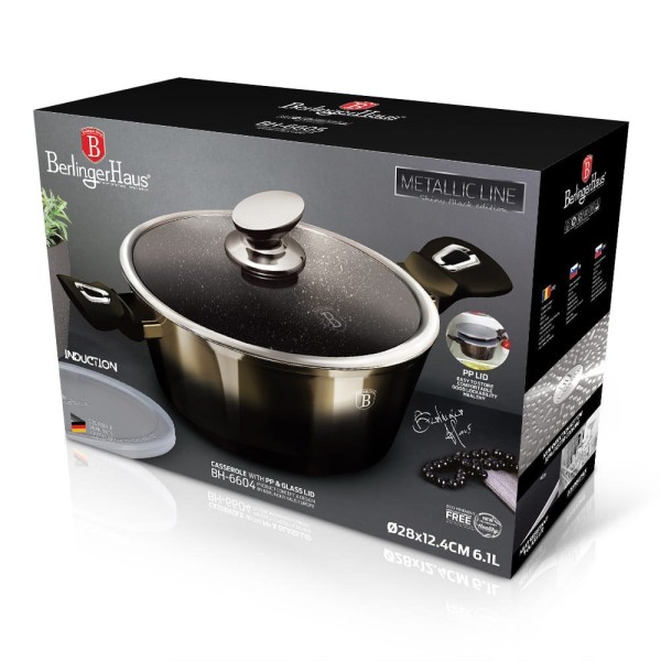 Garnek Berlinger Haus BH-6606 z powłoką granitową 6,1L 28cm do gotowania w domu