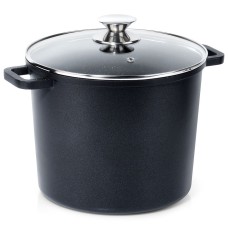 Garnek tradycyjny Orion GRANDE 7.6L ze szkłem, wysoki, do indukcji