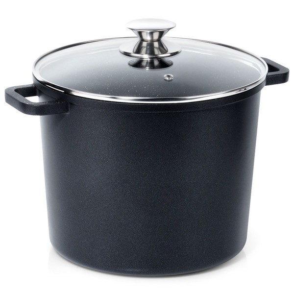 Garnek tradycyjny Orion GRANDE 7.6L ze szkłem, wysoki, do indukcji