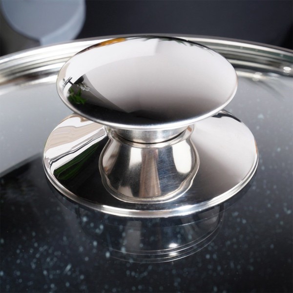 Garnek tradycyjny Orion GRANDE 7.6L ze szkłem, wysoki, do indukcji