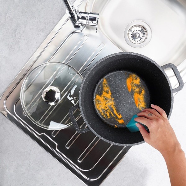 Garnek tradycyjny Orion GRANDE 7.6L ze szkłem, wysoki, do indukcji