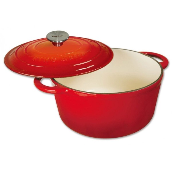 Garnek emaliowany KingHoff KH-1529 4.0L 24cm do gotowania i duszenia potraw