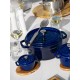 Гарячий чавунний казанок Staub La Cocotte 5.2 л, синій для готування страв