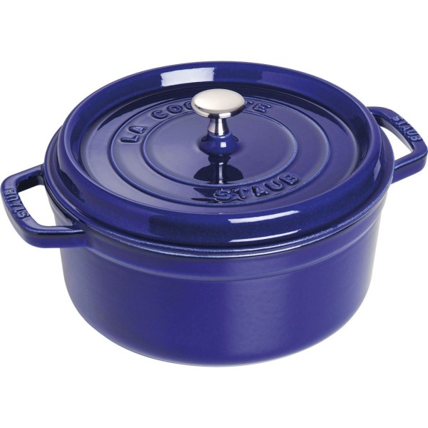 Гарячий чавунний казанок Staub La Cocotte 5.2 л, синій для готування страв