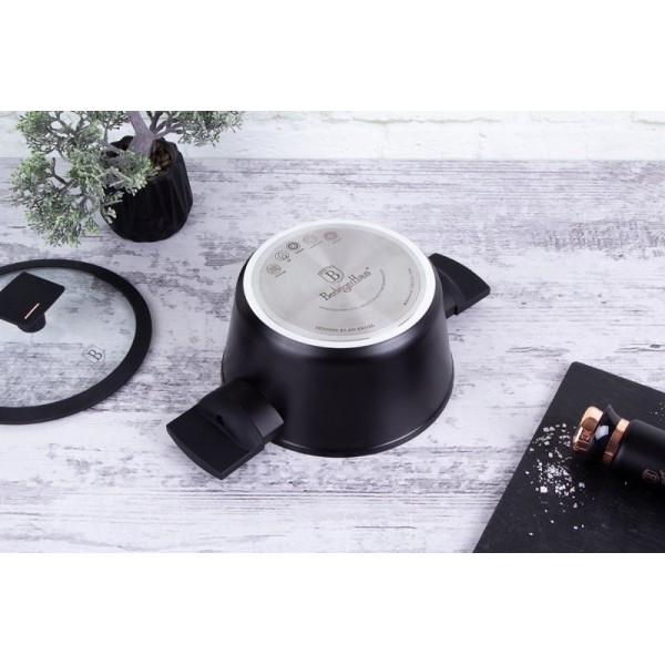 Каструля Berlinger Haus BH-7086 Monaco, титанова 20 см — для варіння та тушкування на плиті