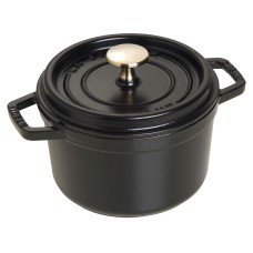 Гарнець традиційний Staub La Cocotte 1.2 л круглий чавунний чорний для приготування