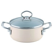 Garnek tradycyjny Riess Avorio 1,0 l (16 cm) niski z pokrywą — do gotowania