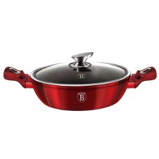 Каструля Berlinger Haus Metallic Burgundy Line BH-1263, 3.8 л, діаметр 28 см для приготування страв дому