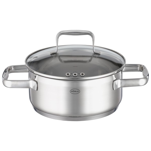 Garnek niski ROESLE CHARM 20 cm z pokrywą — garnek tradycyjny do gotowania